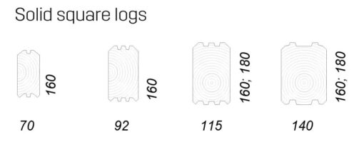 solid square logs